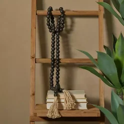 Wood Beaded Tassel Garland Decorative Accents