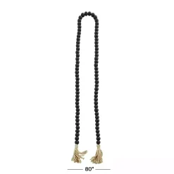 Wood Beaded Tassel Garland Decorative Accents