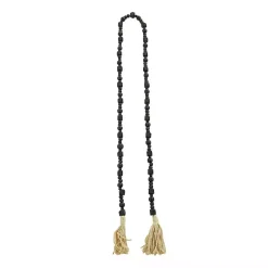 Outlet Wood Beads Cream Tassel Garland Decorative Accents