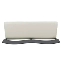 Kirklands Home Benches & Ottomans|Black Wood Cream Upholstered Bench White