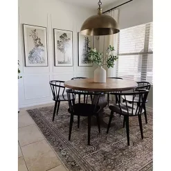 Kirklands Home Dining Chairs|Wood Curved Spindle Dining Chairs, Set of 2 Black