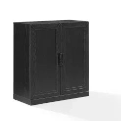 Kirklands Home Cabinets & Sideboards|Wood Grain Stackable Storage Cabinet Black