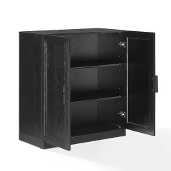 Kirklands Home Cabinets & Sideboards|Wood Grain Stackable Storage Cabinet Black