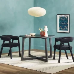 Kirklands Home Dining Tables|Wood Modern Round Dining Table Black