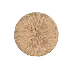 Kirklands Home Bar Stools & Counter Height Stools|Black Wood Seagrass Seat Swivel Counter Stool Tan