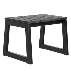 Kirklands Home Outdoor Tables|Wood Slatted Box Leg Outdoor Side Table Black