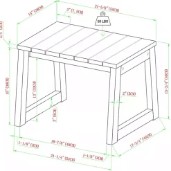Kirklands Home Outdoor Tables|Wood Slatted Box Leg Outdoor Side Table Black