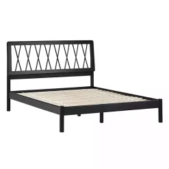 Kirklands Home Beds & Headboards|Wood Spindle Headboard Queen Bed Black