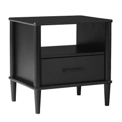 Kirklands Home Nightstands|Wood Spindle Leg Nightstand Black