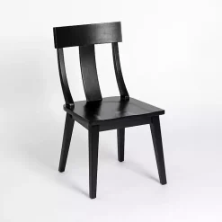 Kirklands Home Dining Chairs|Wood T-Back Dining Chair Black