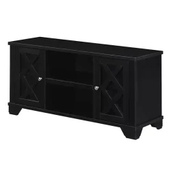 Kirklands Home Tv Stands & Media Consoles|Wood X Doors Media Cabinet Black