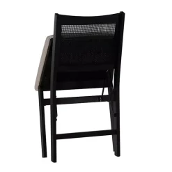 Kirklands Home Dining Chairs|Black Woven Cane Foldable Dining Chair