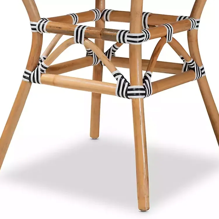 Kirklands Home Dining Tables|Black Woven Rattan French Bistro Dining Table