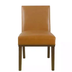 Kirklands Home Dining Chairs|Blair Carmel Leather Dining Chair Brown