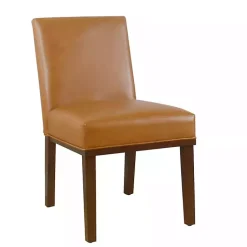 Kirklands Home Dining Chairs|Blair Carmel Leather Dining Chair Brown