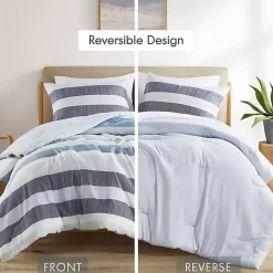 Kirklands Home Comforters|Blake Blue Stripe 3-pc. Full/Queen Comforter Set