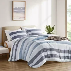 Kirklands Home Comforters|Blake Blue Stripe 3-pc. King Comforter Set