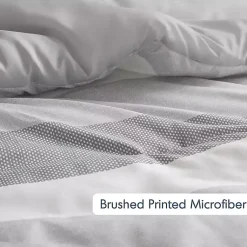 Kirklands Home Comforters|Blake Gray Stripe 3-pc. Full/Queen Comforter Set