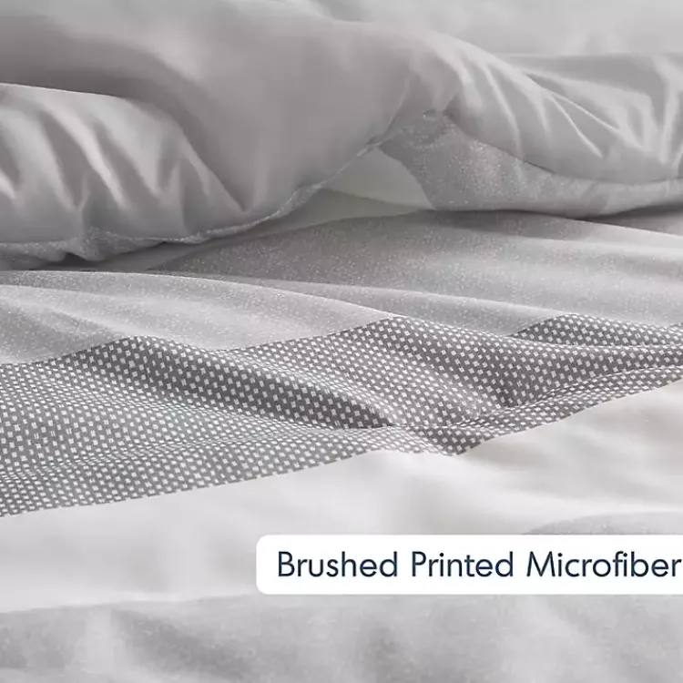 Kirklands Home Comforters|Blake Gray Stripe 3-pc. Full/Queen Comforter Set