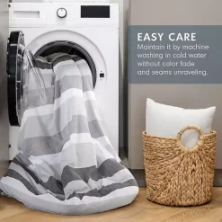 Kirklands Home Comforters|Blake Gray Stripe 3-pc. Full/Queen Comforter Set