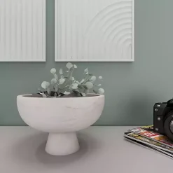 Clearance Blayne Wood Pedestal Bowl Decorative Bowls & Jars