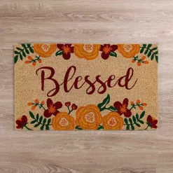 Kirklands Home Doormats|Blessed Fall Floral Doormat