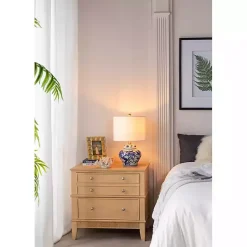 Kirklands Home Table Lamps|Blue & Floral Ceramic Table Lamp White