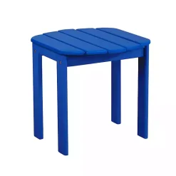 Kirklands Home Outdoor Tables|Acacia Wood Outdoor Adirondack End Table Blue