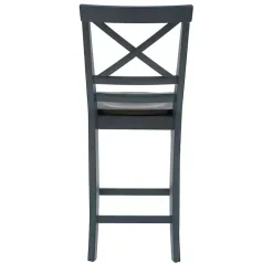 Kirklands Home Bar Stools & Counter Height Stools|Blue and Gray Wood Aliza Counter Stools, Set of 2