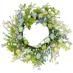 Best Blue and Green Flowering Easter Eggs Wreath Easter Decorations