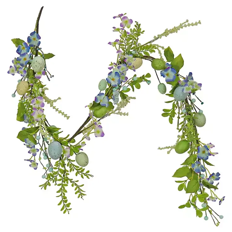 Best Blue and Green Flowering Easter Eggs Garland Easter Decorations