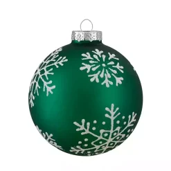 Outlet Blue and Green Snowflake Ornaments, Set of 4 Christmas Ornaments
