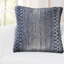 and Ivory Textured Wavy Accent Pillow Pillows