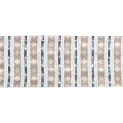 Kirklands Home Table Linens|Blue and Stone Diamond Table Runner, 108 in.