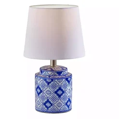 Kirklands Home Table Lamps|Blue and Ceramic Table Lamps, Set of 2 White