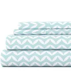 Kirklands Home Bed Sheets|Blue and White Chevron 3-pc. Twin Sheet Set