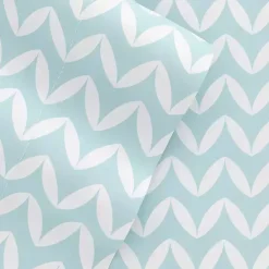 Kirklands Home Bed Sheets|Blue and White Chevron 3-pc. Twin Sheet Set