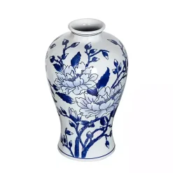 Best Blue and White Floral Curved Porcelain Vase Vases