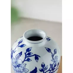 Best Blue and White Floral Curved Porcelain Vase Vases