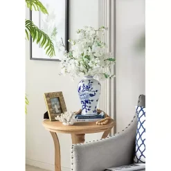 Best Blue and White Floral Curved Porcelain Vase Vases