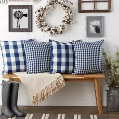 Best and White Gingham Pillow Covers, Set of 4 Pillows