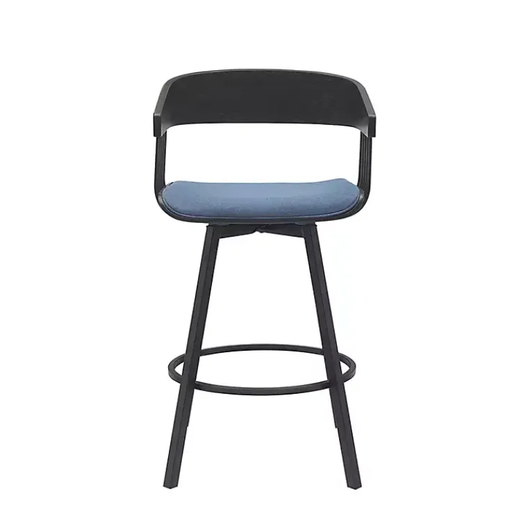 Kirklands Home Bar Stools & Counter Height Stools|Athena Swivel Counter Stool Blue