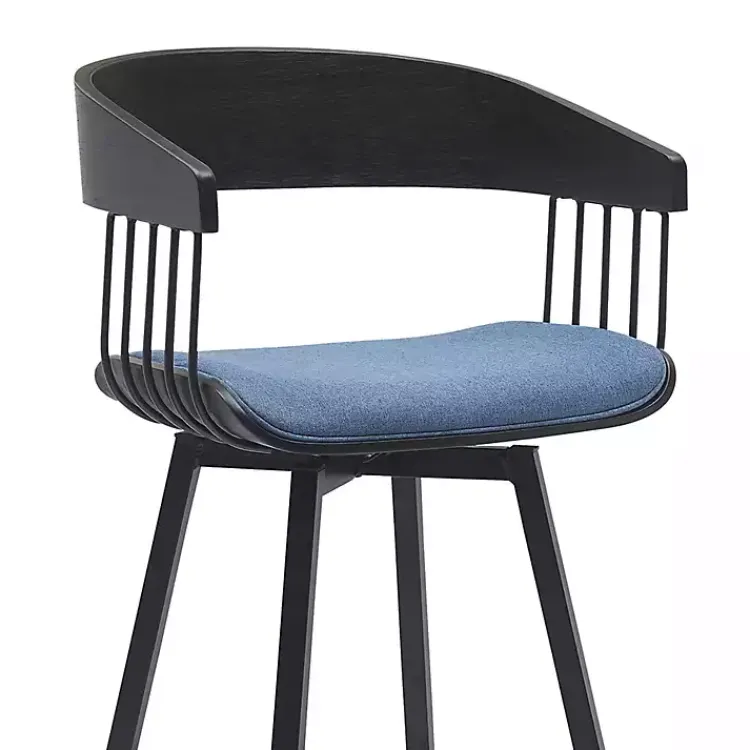 Kirklands Home Bar Stools & Counter Height Stools|Athena Swivel Counter Stool Blue