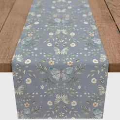 Kirklands Home Table Linens|Botanical Butterfly Table Runner, 72 in. Blue