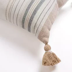 Sale Blue Breezy Stripes Lumbar Pillow Pillows