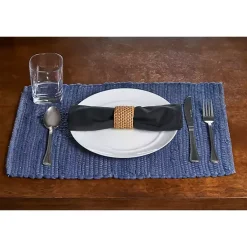Kirklands Home Table Linens|Casual Woven Placemats, Set of 4 Blue