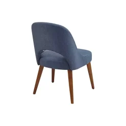 Kirklands Home Dining Chairs|Cut-Out Pecan Wood Dining Chairs, Set of 2 Blue