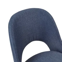 Kirklands Home Dining Chairs|Cut-Out Pecan Wood Dining Chairs, Set of 2 Blue