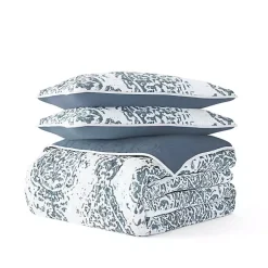 Kirklands Home Quilts|Blue Damask Reversible 2-pc. Twin Quilt Set