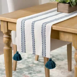 Kirklands Home Table Linens|Blue Dashes Table Runner